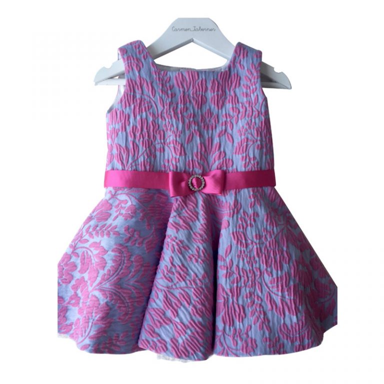 Carmen Taberner Girl's Lilac & Pink Flock Dress 6598