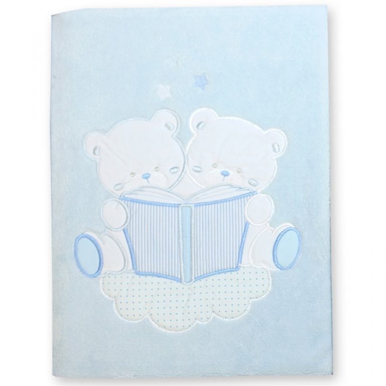 Gamberritos Blue Teddy Baby Blanket