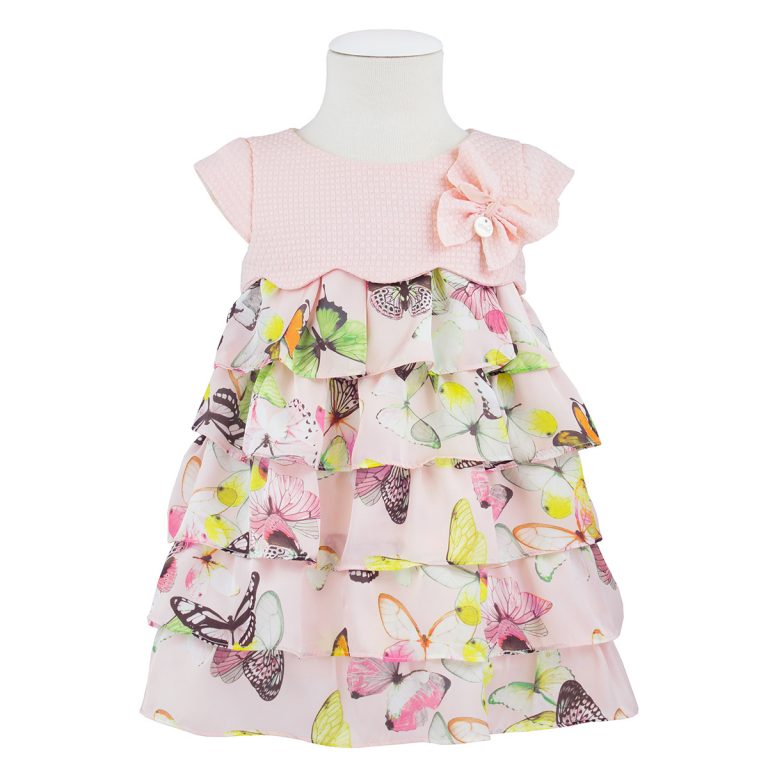 Kiriki Girl’s Pink Butterfly Dress