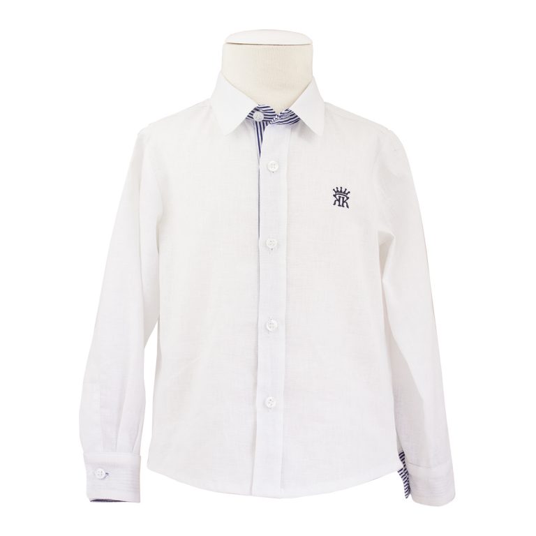 Kiriki Boys White & Navy Shirt